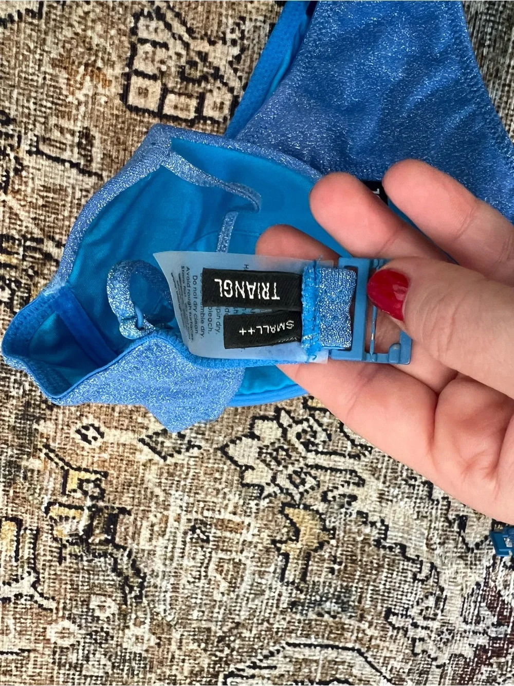 triangl swimwear Shimmering Blue Bikini